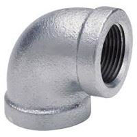 ½ inch NPT threaded 90 deg galvanized elbow