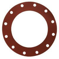 Red Rubber Gasket 1/16 thick for 10 ANSI class 150 flange