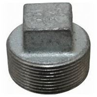 Pipe Fittings Direct. 6 inch NPT malleable iron class 150 square head plug