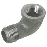 Pipe Fittings Direct. 2 inch NPT threaded 90 deg malleable iron street ...