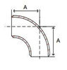 Picture of 5 inch long radius 304 Stainless Steel schedule 10 90 degree weld on elbow