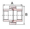 stainless steel union class 150 drawing