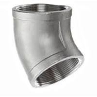 Picture of 1/8 inch NPT threaded 45 deg 304 Stainless Steel elbow