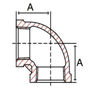 Picture of ½ inch NPT class 150 threaded 90 degree 316 Stainless Steel elbow