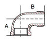 Picture of ⅛ inch NPT threaded 90 deg 316 Stainless Steel street elbow