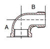 Picture of ⅜ inch NPT threaded 90 deg 304 Stainless Steel street elbow