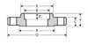 class 150 304 stainless steel socket weld flange line drawing
