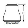 316 stainless steel weld on concentric reducer drawing