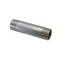 ZORO SELECT 6P803 1/2" MNPT x 12" TBE Galvanized Steel Pipe Nipple Sch 40 