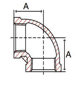 Pipe Fittings Direct. 8 inch NPT threaded 90 deg galvanized elbow