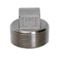 Pipe Fittings Direct. 1 inch NPT 304 Stainless Steel square head plug