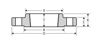 class 150 stainless steel threaded flange dimensional drawing