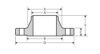 304 stainless steel class 150  weld neck flange dimensional drawing