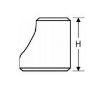 carbon steel weld on eccentric reducer line drawing