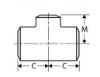 316ss weld on reducing tee line drawing
