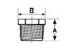 hex reducing bushing line drawing