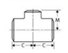 weld on reducing tee line drawing