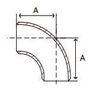 Picture of 1 ¼ inch schedule 10 long radius 316 Stainless Steel 90 deg weld on elbow