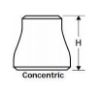 Picture of 1 ¼ x ¾ inch 316 Stainless Steel schedule 10S concentric reducer
