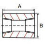 Picture of 1-1/2 inch NPT carbon steel class 3000 full coupling