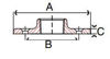 class 150 galvanized malleable iron floor flange line drawing