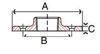malleable iron class 150 floor flange line drawing