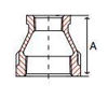 Picture of Class 150 Malleable Iron Reducing Coupling 1 x 3/4  inch