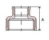 Picture of 3/8 x 1/4  inch NPT 304 stainless steel class 150 reducing coupling