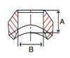 Picture of 1-1/4 inch 304 stainless steel schedule 40 butt weld branch outlet