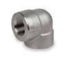 Picture of ¾ inch NPT forged 304 stainless steel class 3000 threaded 90 degree elbow