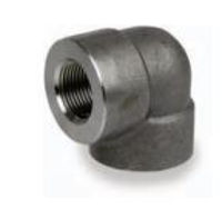 Picture of ¼ inch NPT forged carbon steel class 3000 threaded 90 degree elbow