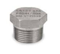 Picture of 1 ½ inch NPT Class 3000 Forged 304 Stainless Steel hex head plug