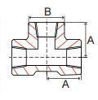 Picture of 1 ½ inch NPT forged carbon steel class 3000 threaded straight tee