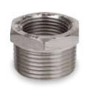 Picture of ⅜ x ⅛ inch NPT forged 304 stainless steel class 3000 threaded reducing hex bushing