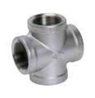 Picture of ⅛ inch NPT 304 stainless steel class 150 threaded cross
