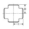 Picture of 16 inch schedule standard carbon steel weld on cross