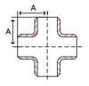 Picture of 2 inch schedule 10 316 stainless steel weld on cross