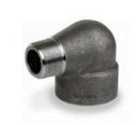 Picture of ¼ inch NPT forged carbon steel class 3000 threaded 90 degree street elbow