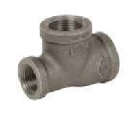 Picture of 2 x 1-1/2 x 1-1/2 inch NPT Class 150 Malleable Iron Reducing Tee 