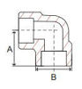 90 degree socket weld elbow line drawing