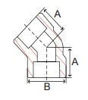 Picture of ¾ inch 45 degree forged carbon steel socket weld elbow