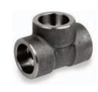 Picture of ¼ inch forged carbon steel socket weld straight tee