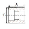 socket weld straight coupling line drawing