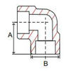 stainless steel socket weld 90 degree elbow line drawing