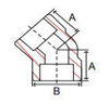 class 3000 stainless steel socket weld 45 degree elbow line drawing