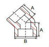 Picture of ½ inch 45 degree forged 304 stainless steel socket weld elbow