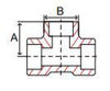 stainless steel socket weld tee line drawing