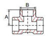 Picture of ⅜ inch forged 304 stainless steel socket weld tee