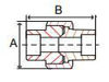 Picture of ⅜ inch forged 304 stainless steel socket weld union