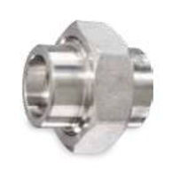 Picture of 1 ½ inch forged 304 stainless steel socket weld union